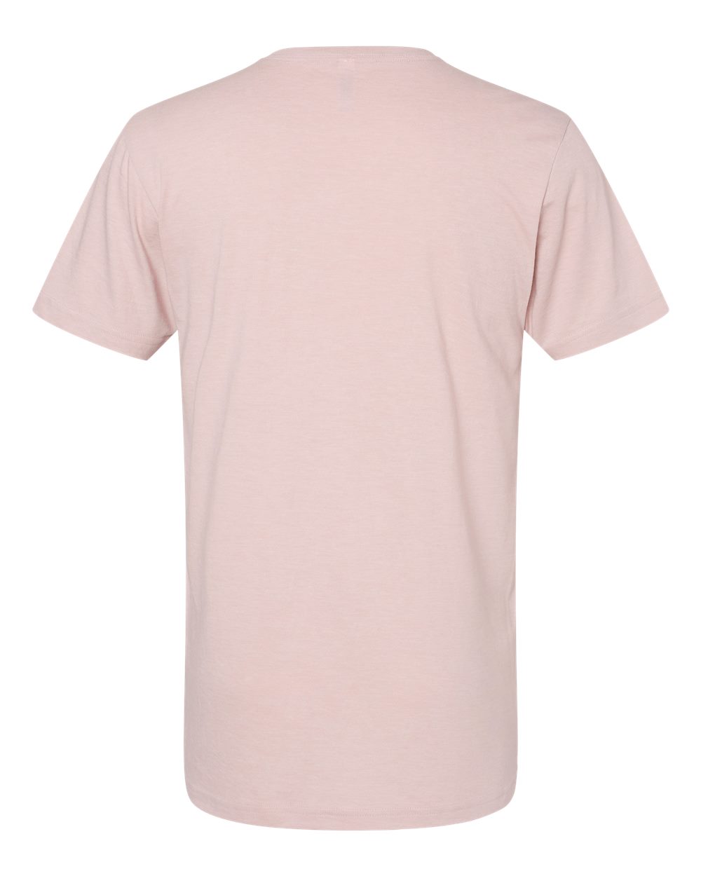 Rear View of Heather Blush CVC V-Neck Tee - 2006CVC