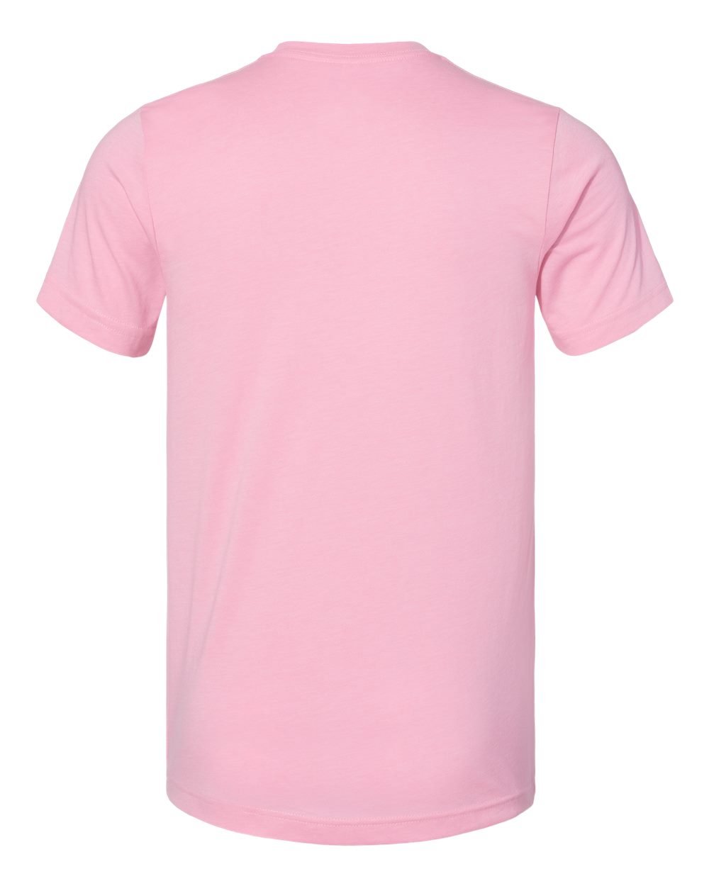 Rear View of Heather Bubble Gum CVC Jersey Tee - 3001CVC