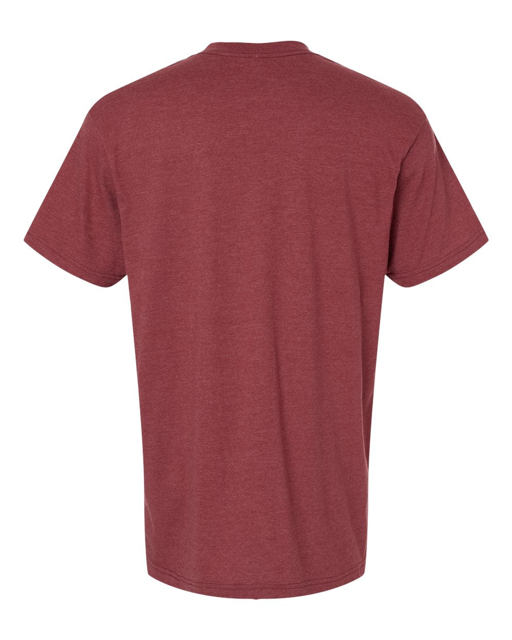 Rear View of Heather Burgundy CVC Tee - 2001CVC