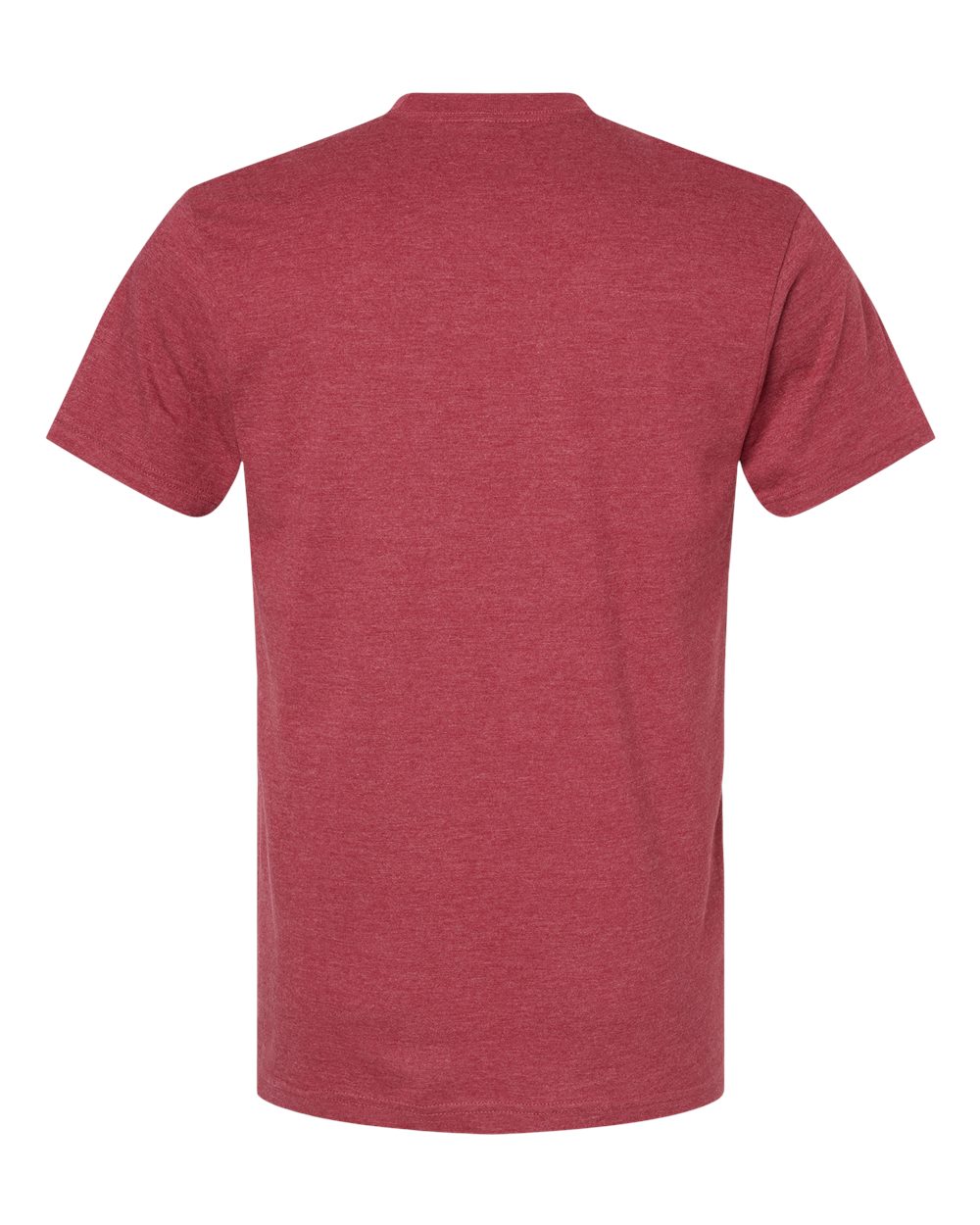 Rear View of Heather Cardinal CVC Tee - 2001CVC