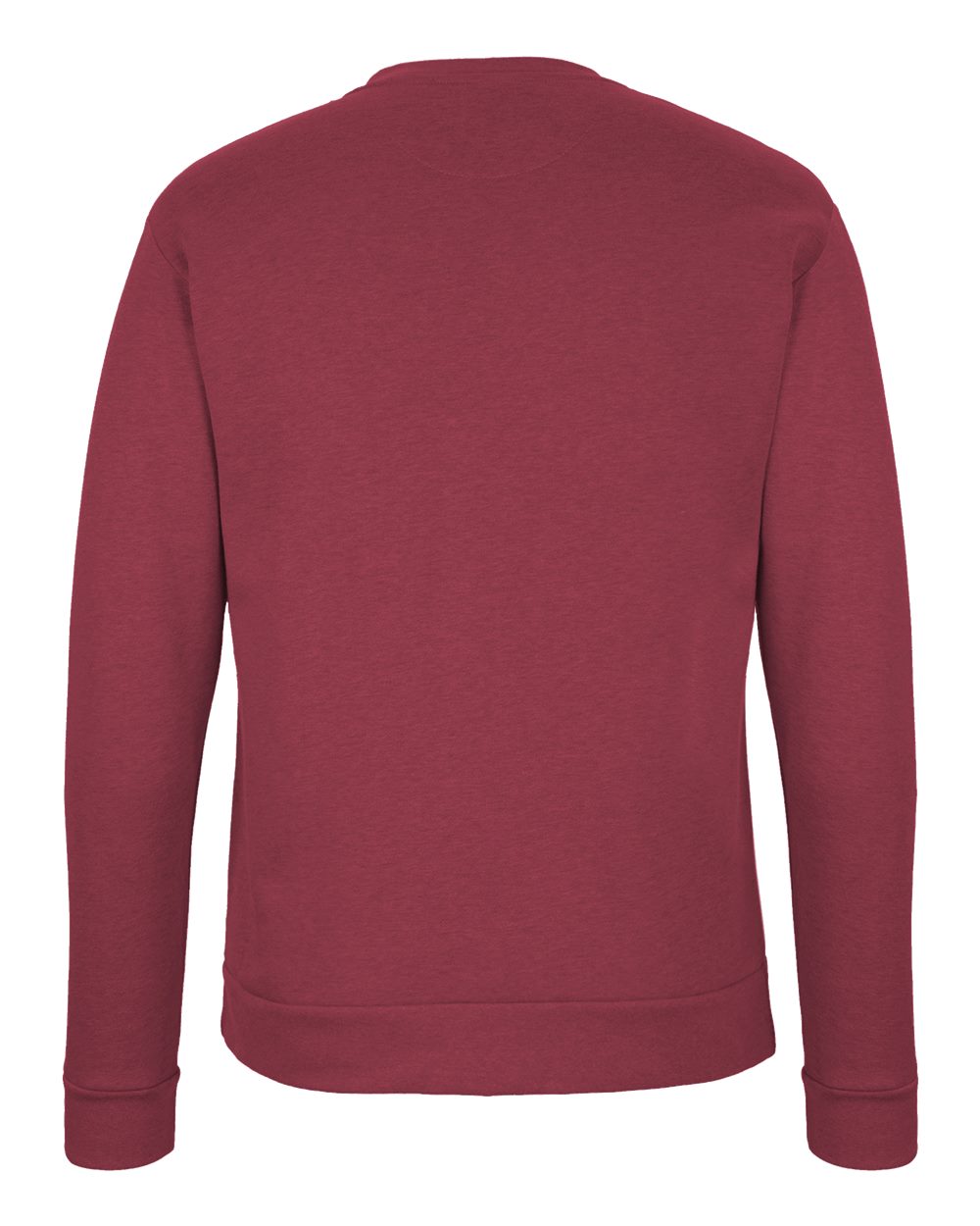 Rear View of Heather Cardinal Malibu Crewneck Sweatshirt - 9002