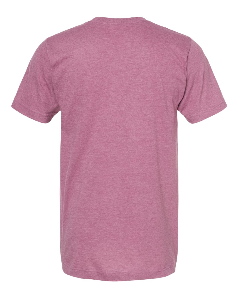 Rear View of Heather Cassis Fine Jersey T-Shirt - 202
