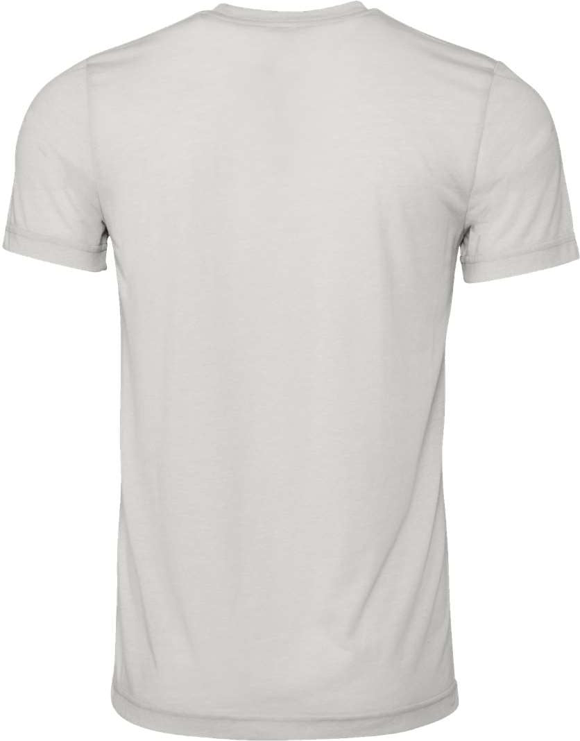 Rear View of Heather Cement CVC Jersey Tee - 3001CVC
