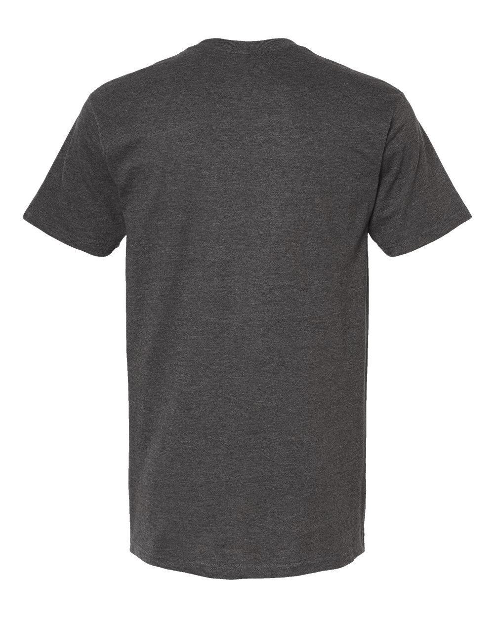 Rear View of Heather Charcoal Heavyweight Jersey T-Shirt - 290