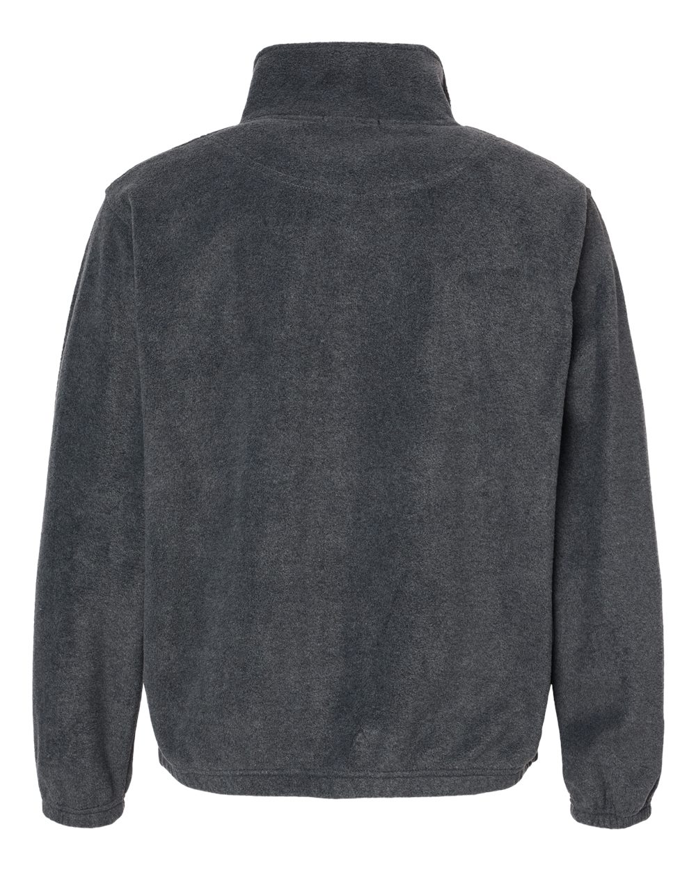 Rear View of Heather Charcoal Polar Fleece Full-Zip Jacket - 3062