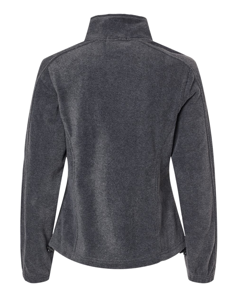 Rear View of Heather Charcoal Women's Polar Fleece Full-Zip Jacket - 5062