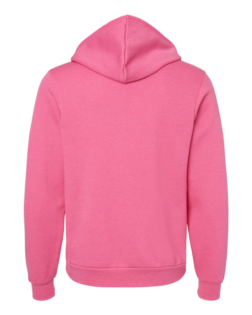 Rear View of Heather Charity Pink Sponge Fleece Hoodie - 3719