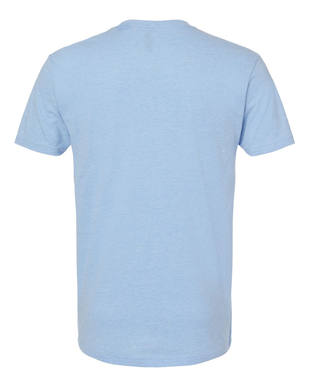 Rear View of Heather Columbia Blue CVC T-Shirt - 6210