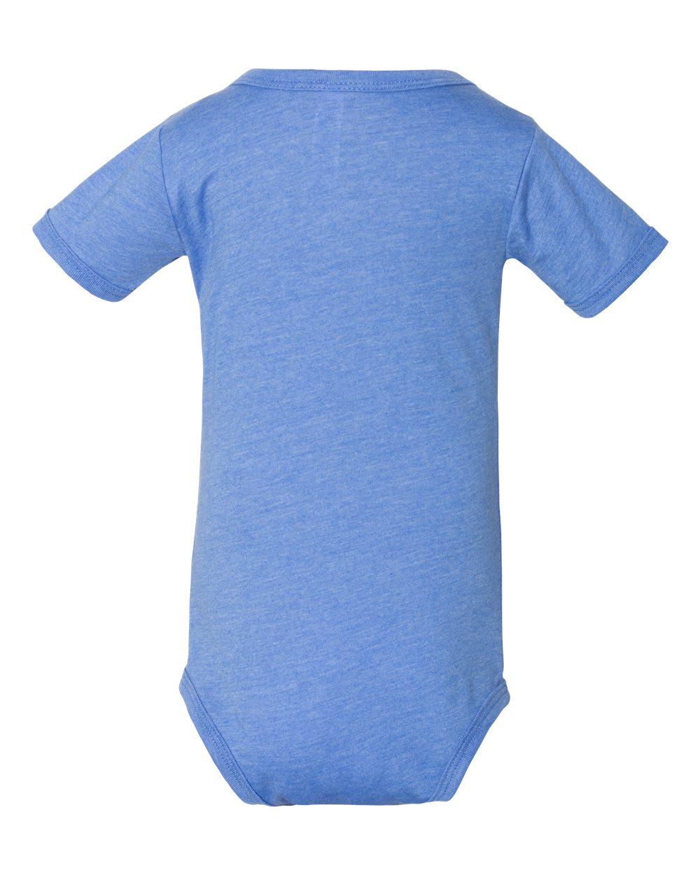 Rear View of Heather Columbia Blue Infant Jersey One Piece - 100B