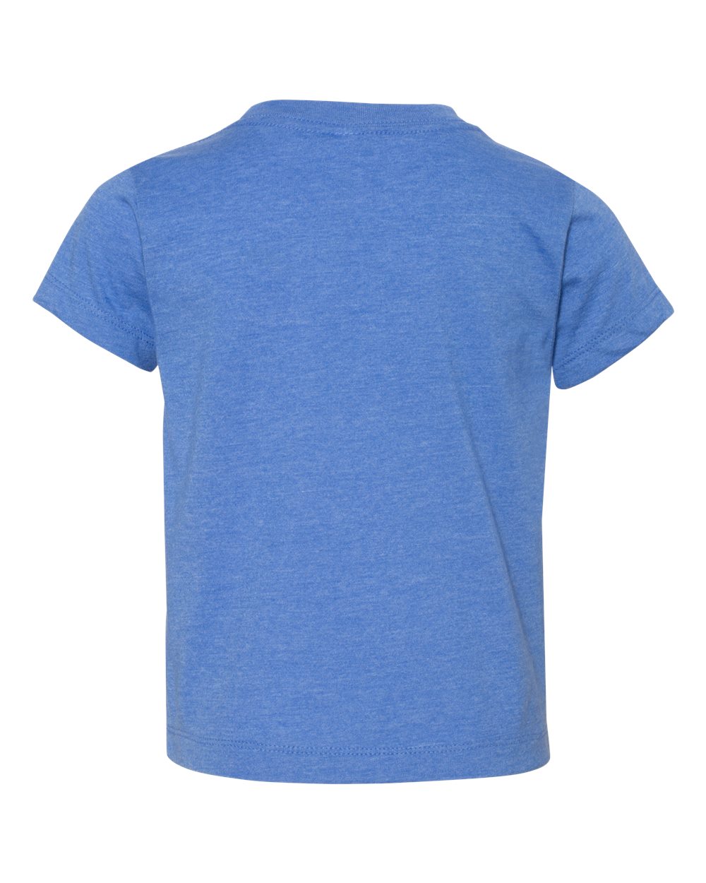 Rear View of Heather Columbia Blue Toddler Jersey Tee - 3001T