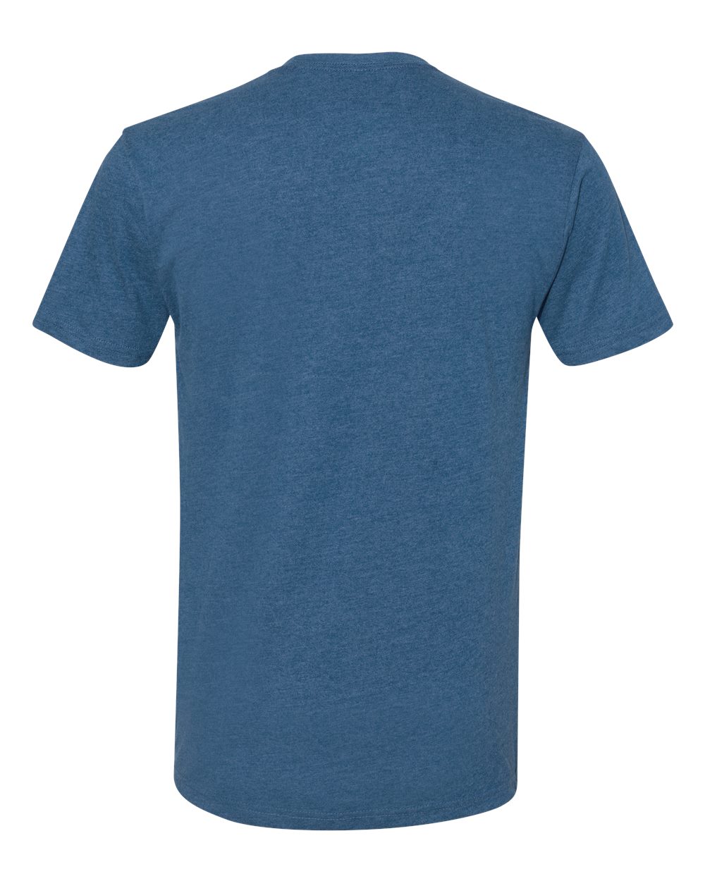 Rear View of Heather Cool Blue Sueded T-Shirt - 6410