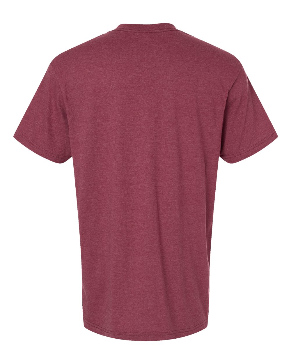 Rear View of Heather Cranberry CVC Tee - 2001CVC
