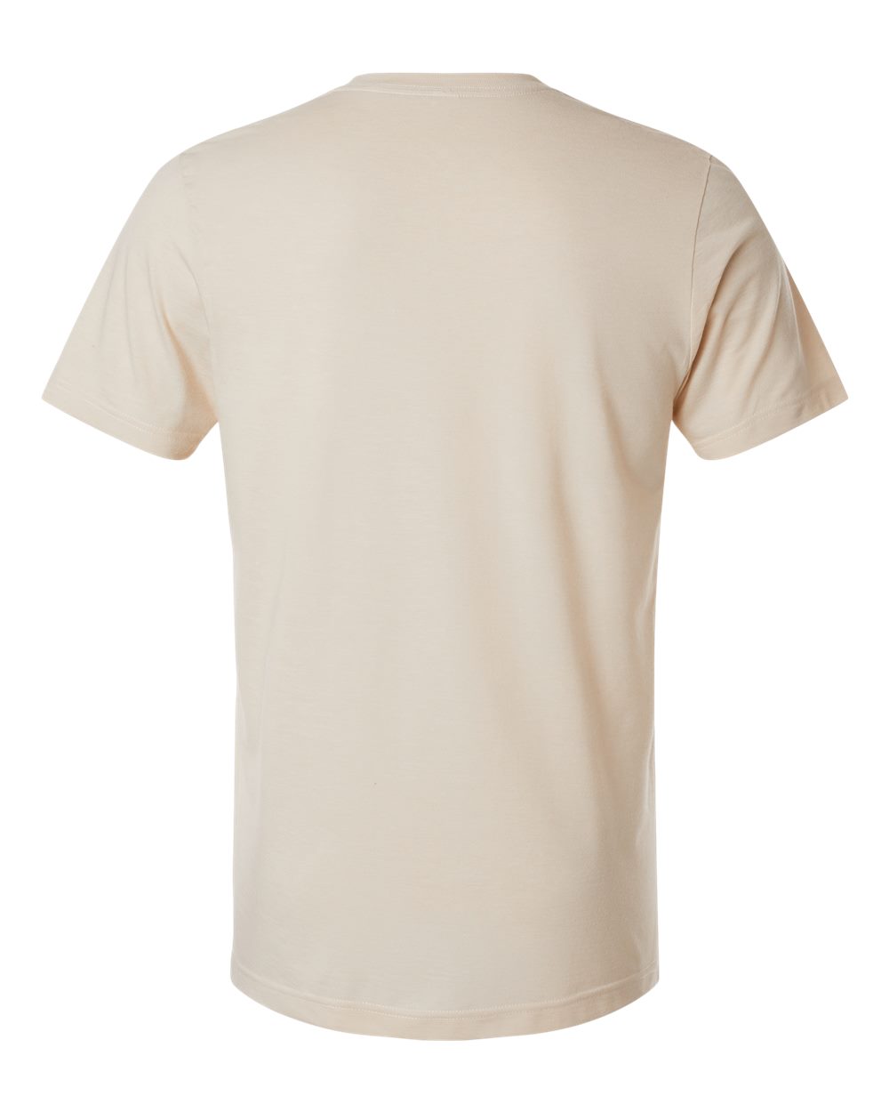 Rear View of Heather Cream Combed CVC T-Shirt - 602CVC