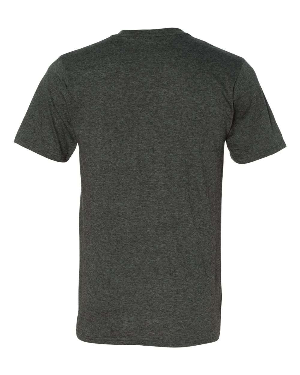 Rear View of Heather Dark Grey Softstyle® Lightweight T-Shirt - 980