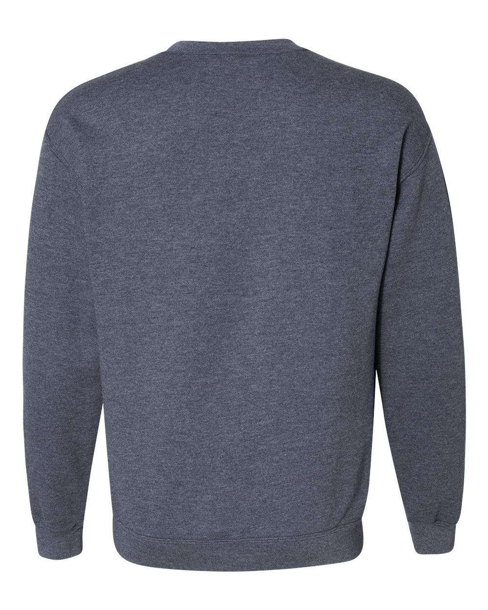 Rear View of Heather Dark Navy Heavy Blend™ Crewneck Sweatshirt - 18000