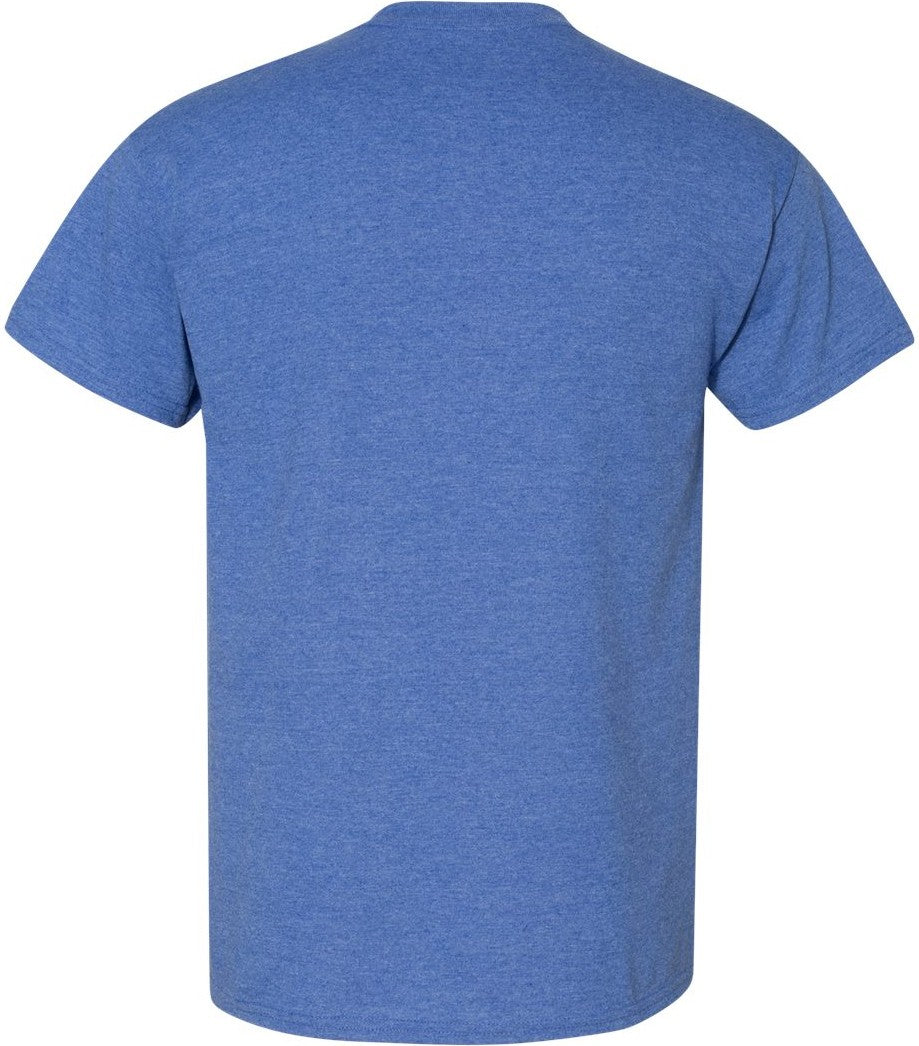 Rear View of Heather Deep Royal DryBlend® T-Shirt - 8000
