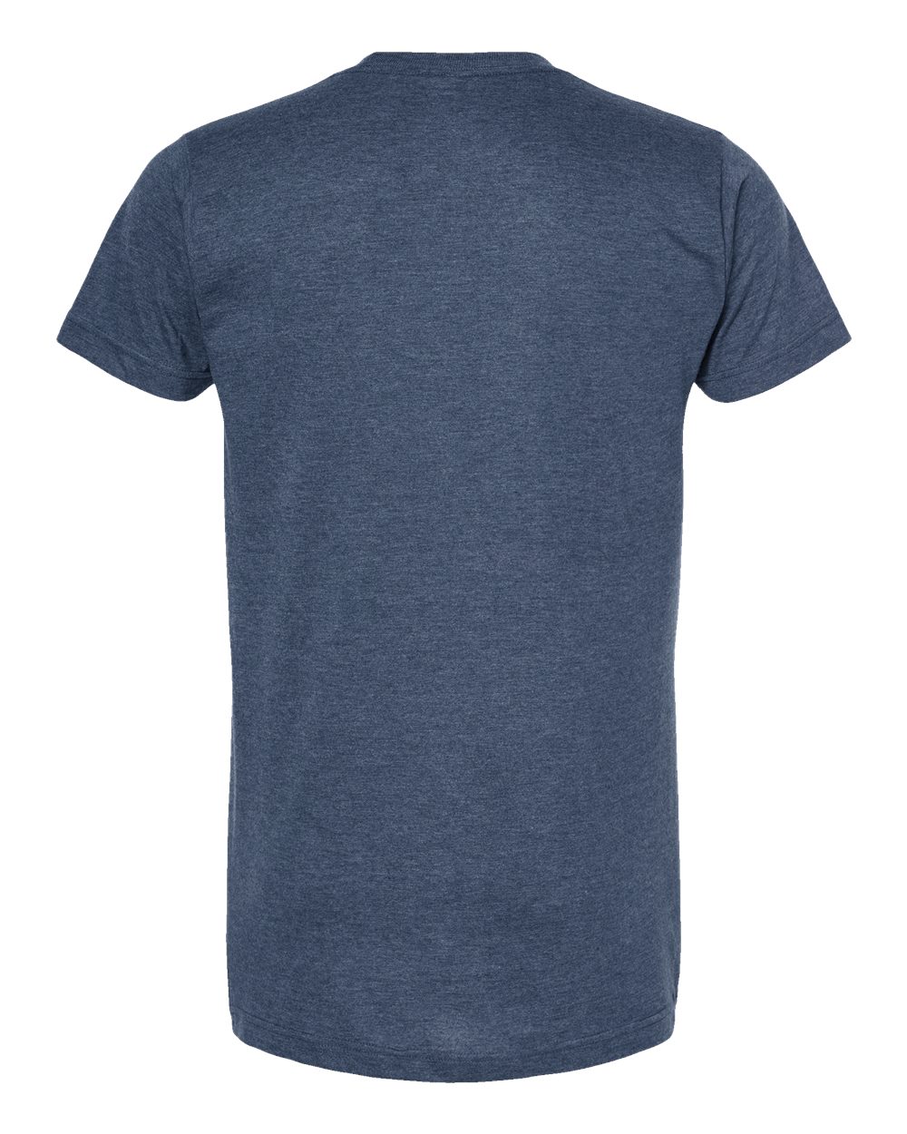 Rear View of Heather Denim Fine Jersey T-Shirt - 202