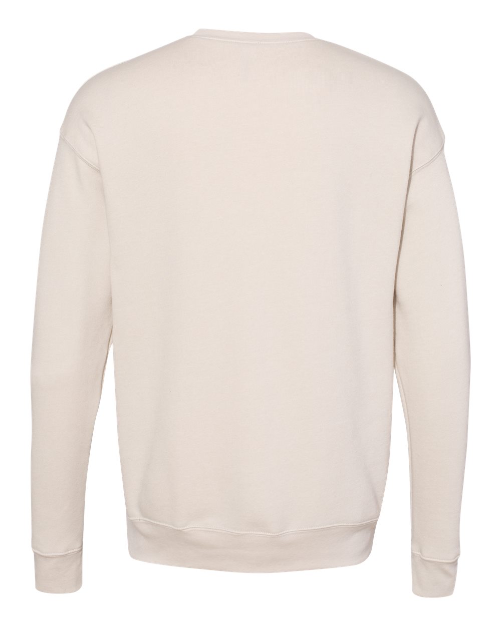 Rear View of Heather Dust Sponge Fleece Drop Shoulder Crewneck Sweatshirt - 3945
