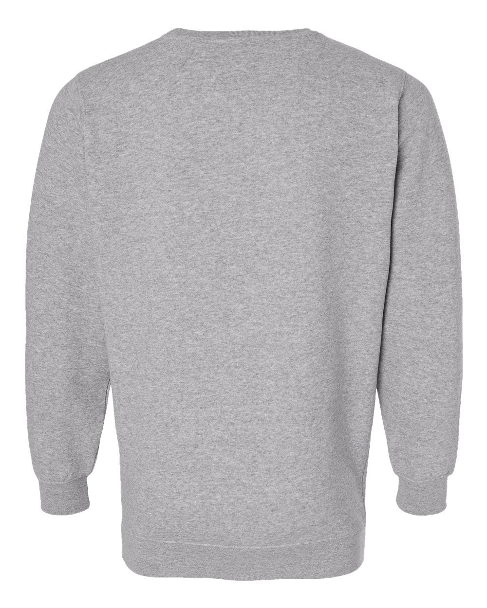 Rear View of Heather Elevated Fleece Crewneck Sweatshirt - 6925