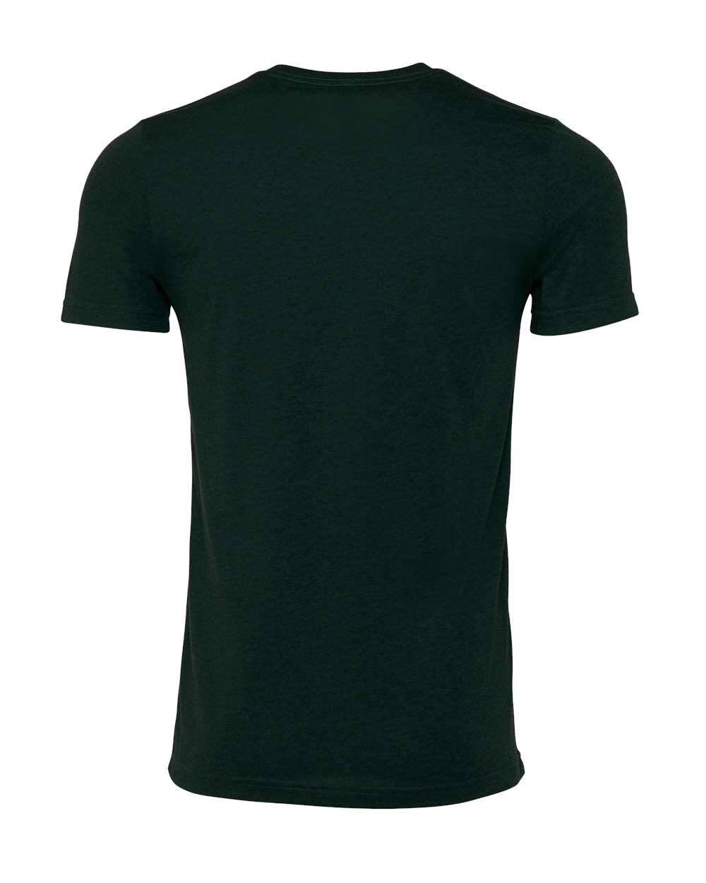 Rear View of Heather Emerald CVC Jersey Tee - 3001CVC