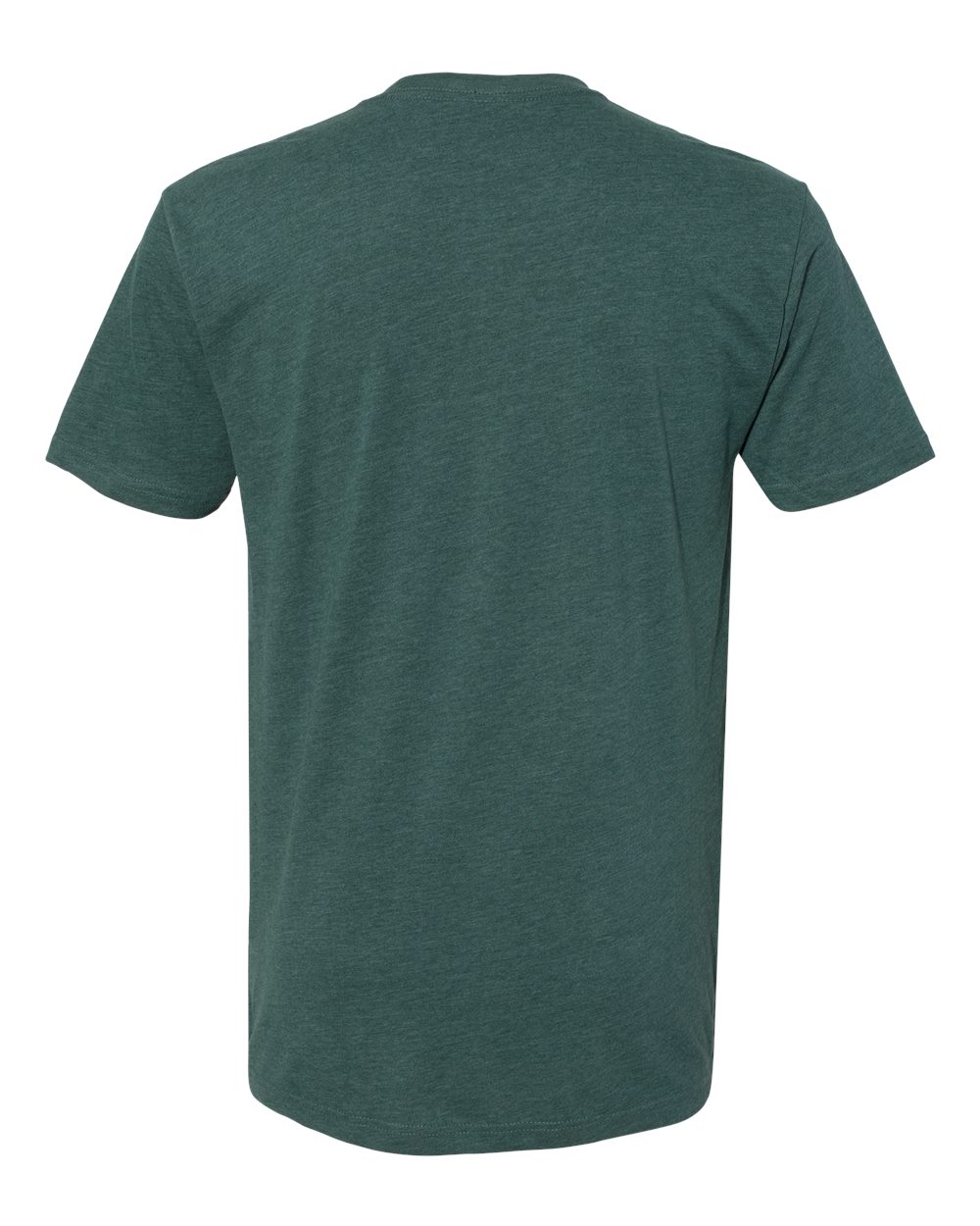Rear View of Heather Forest Green Sueded T-Shirt - 6410