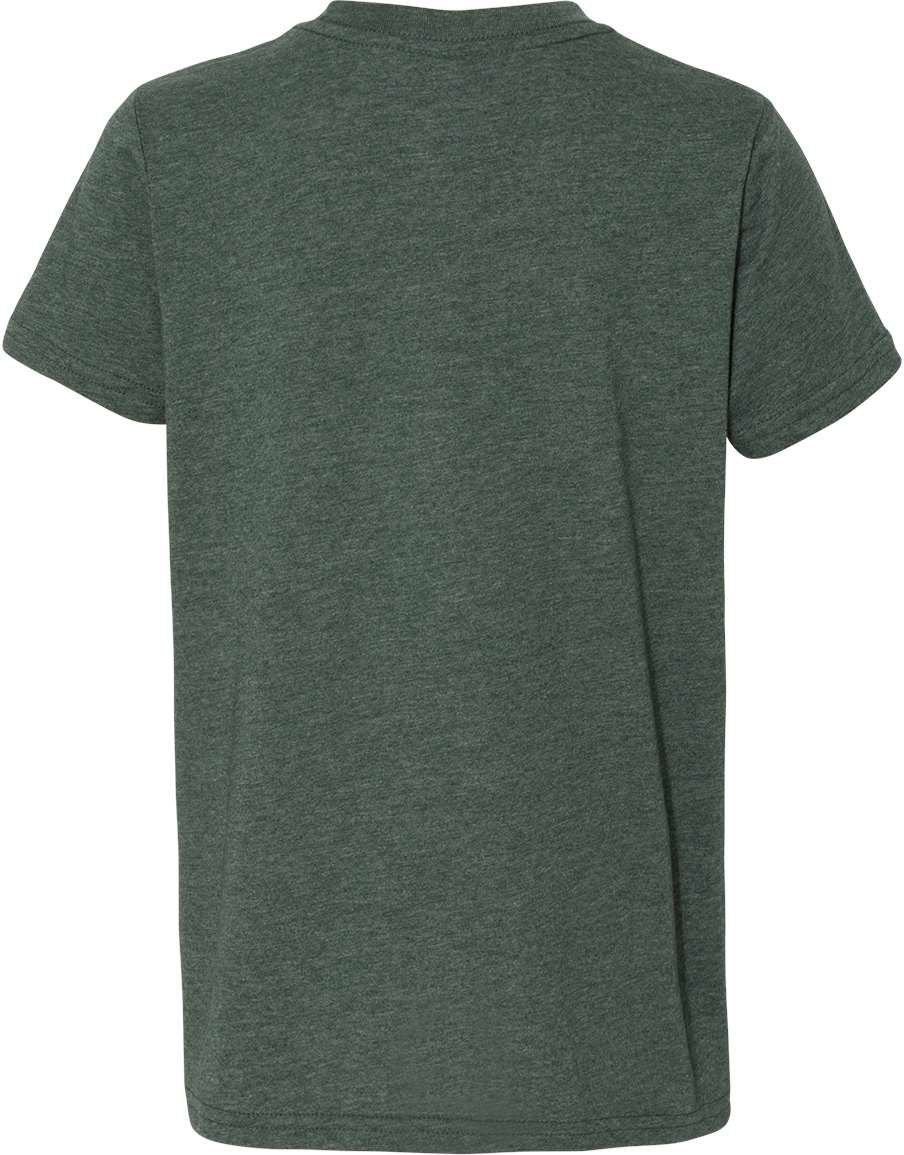 Rear View of Heather Forest Youth CVC Jersey Tee - 3001YCVC