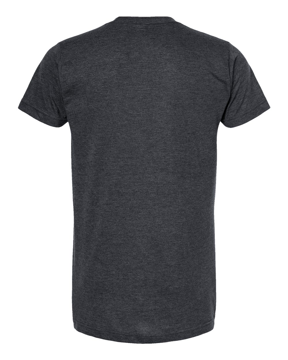 Rear View of Heather Graphite Fine Jersey T-Shirt - 202