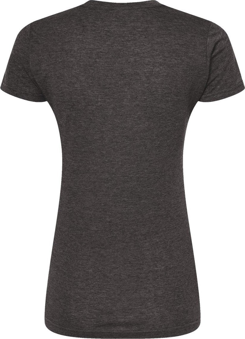 Rear View of Heather Graphite Women's Poly-Rich T-Shirt - 240