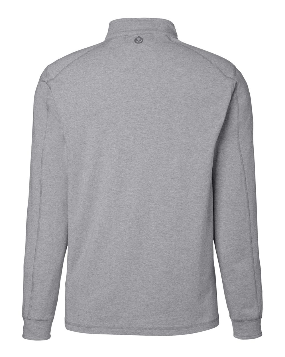Rear View of Heather Grey Carrollton Quarter-Zip Pullover - TM109AB