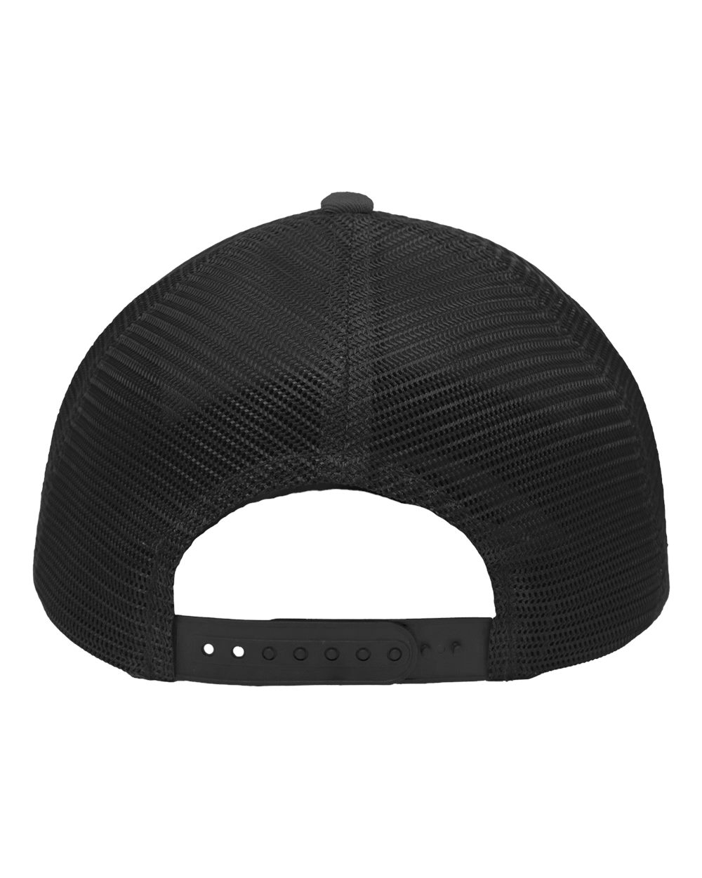 Rear View of Heather Grey/ Charcoal/ Charcoal Traditional Lo-Pro Mesh Back Trucker Fit Cap - SP1450