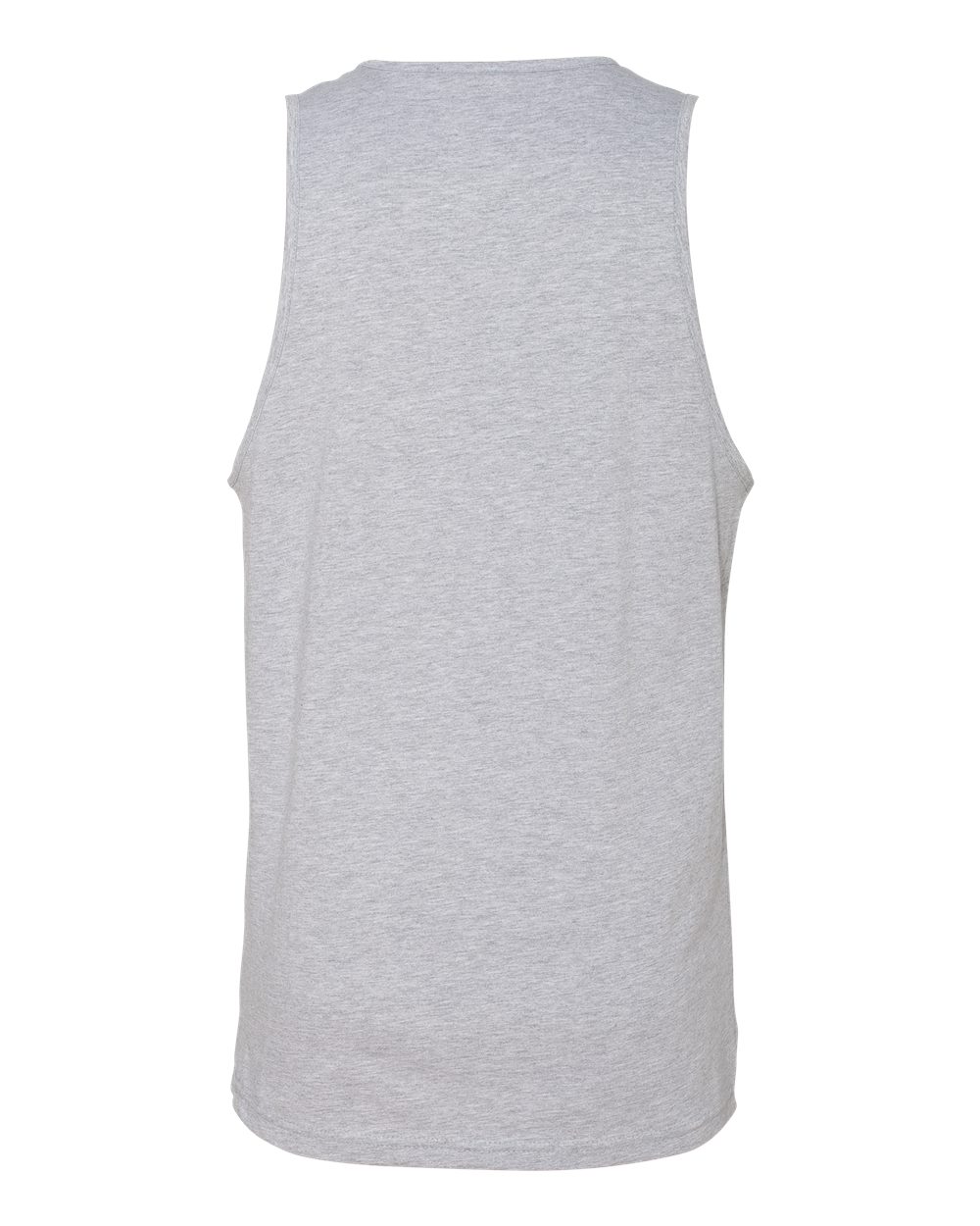 Rear View of Heather Grey Cotton Muscle Tank - 3633
