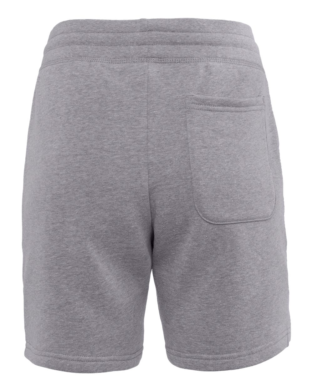 Rear View of Heather Grey Fleece Sweat Shorts - 9903