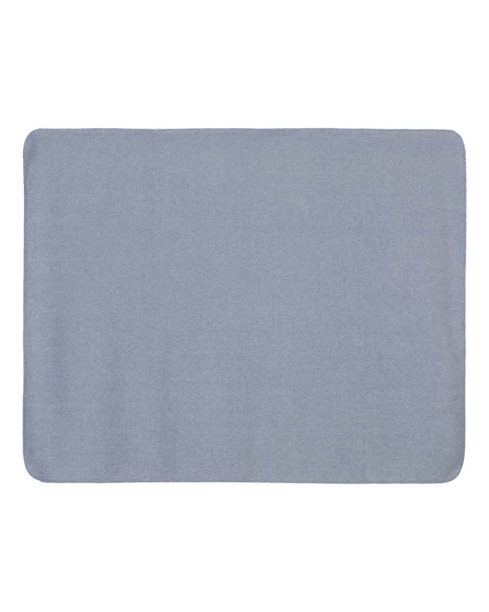 Front View of Heather Grey Fleece Throw Blanket - 8700
