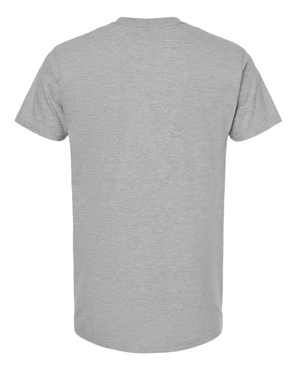 Rear View of Heather Grey Heavyweight Jersey Pocket T-Shirt - 293