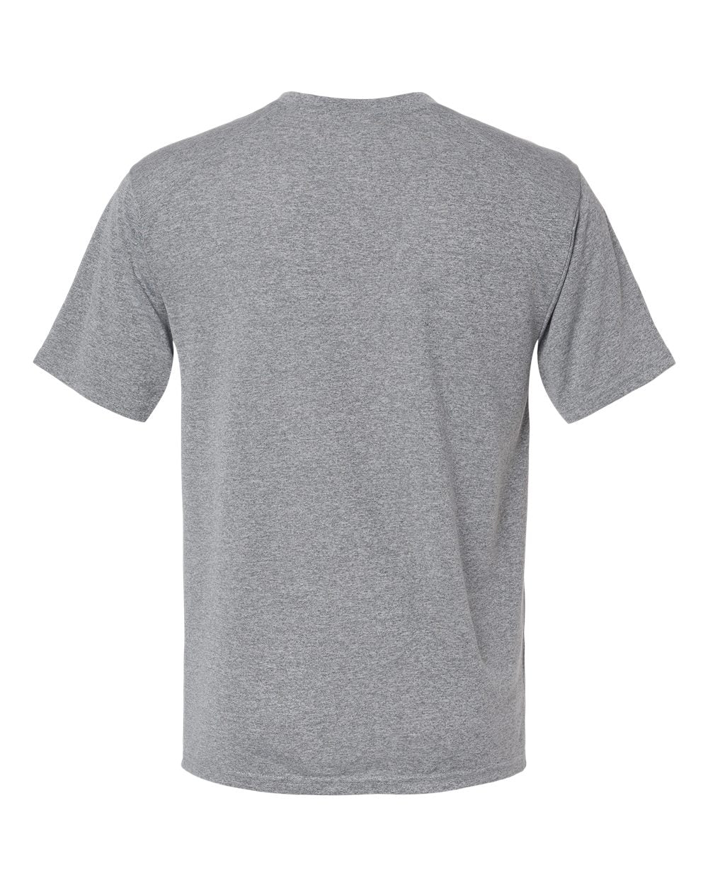 Front View of Heather Grey Islander Performance T-Shirt - 200