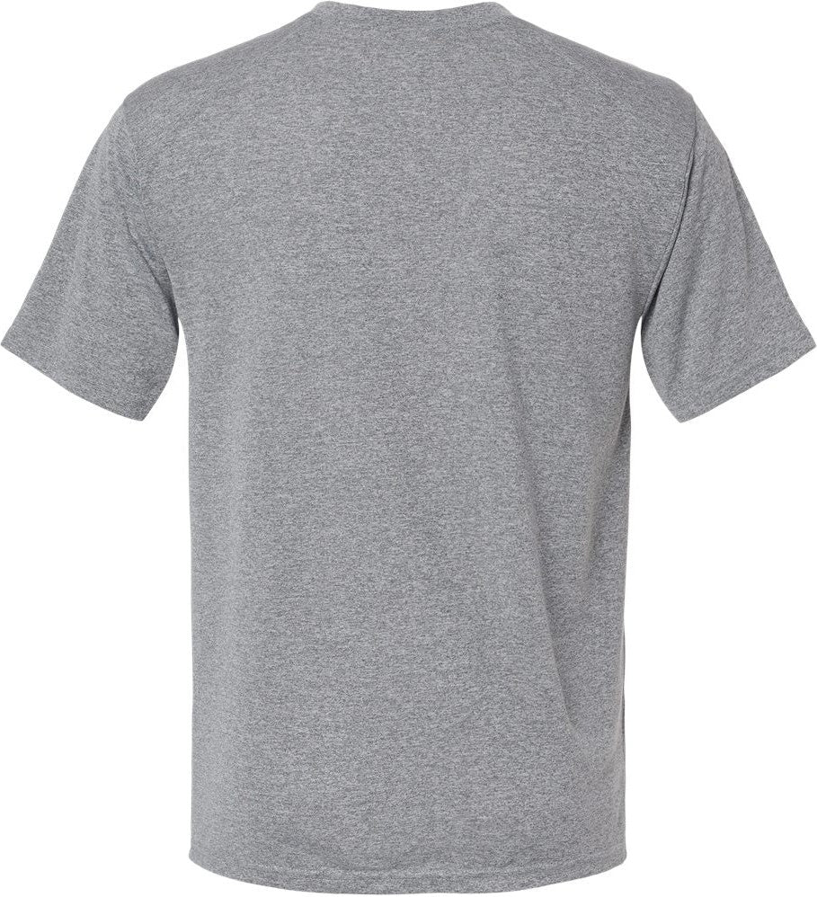 Front View of Heather Grey Islander Performance T-Shirt - 200
