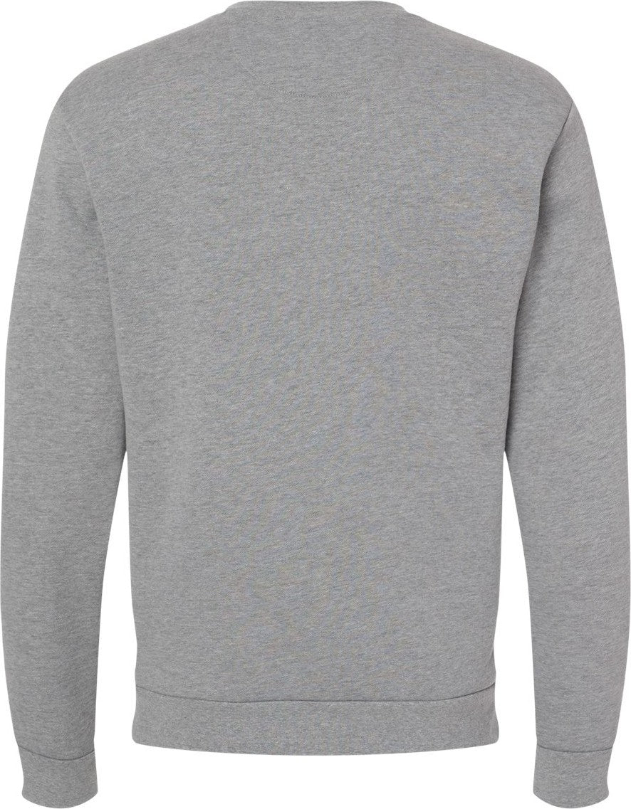 Rear View of Heather Grey Malibu Crewneck Sweatshirt - 9002