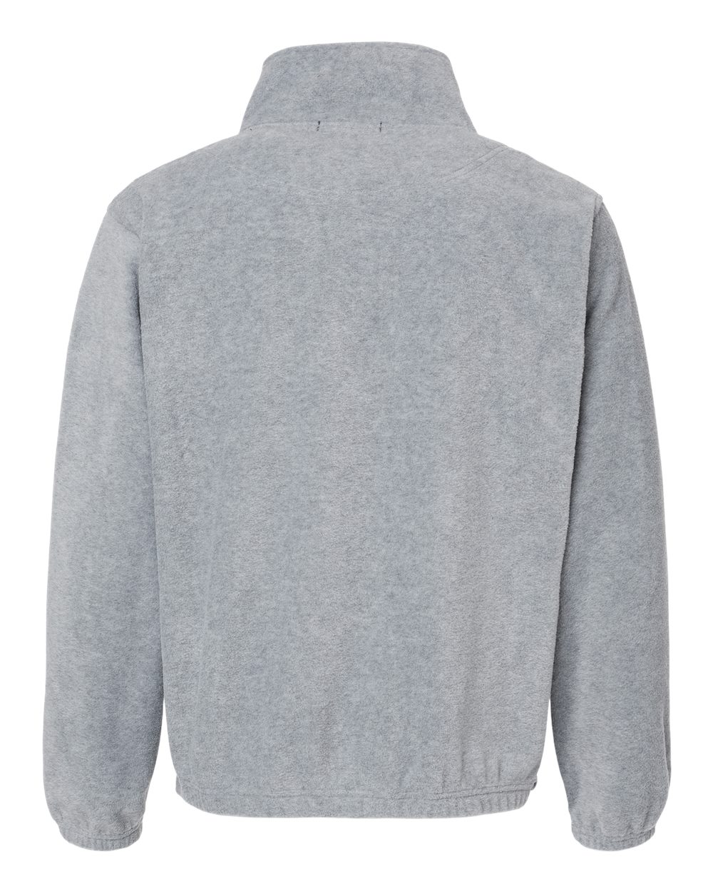 Rear View of Heather Grey Polar Fleece Full-Zip Jacket - 3062