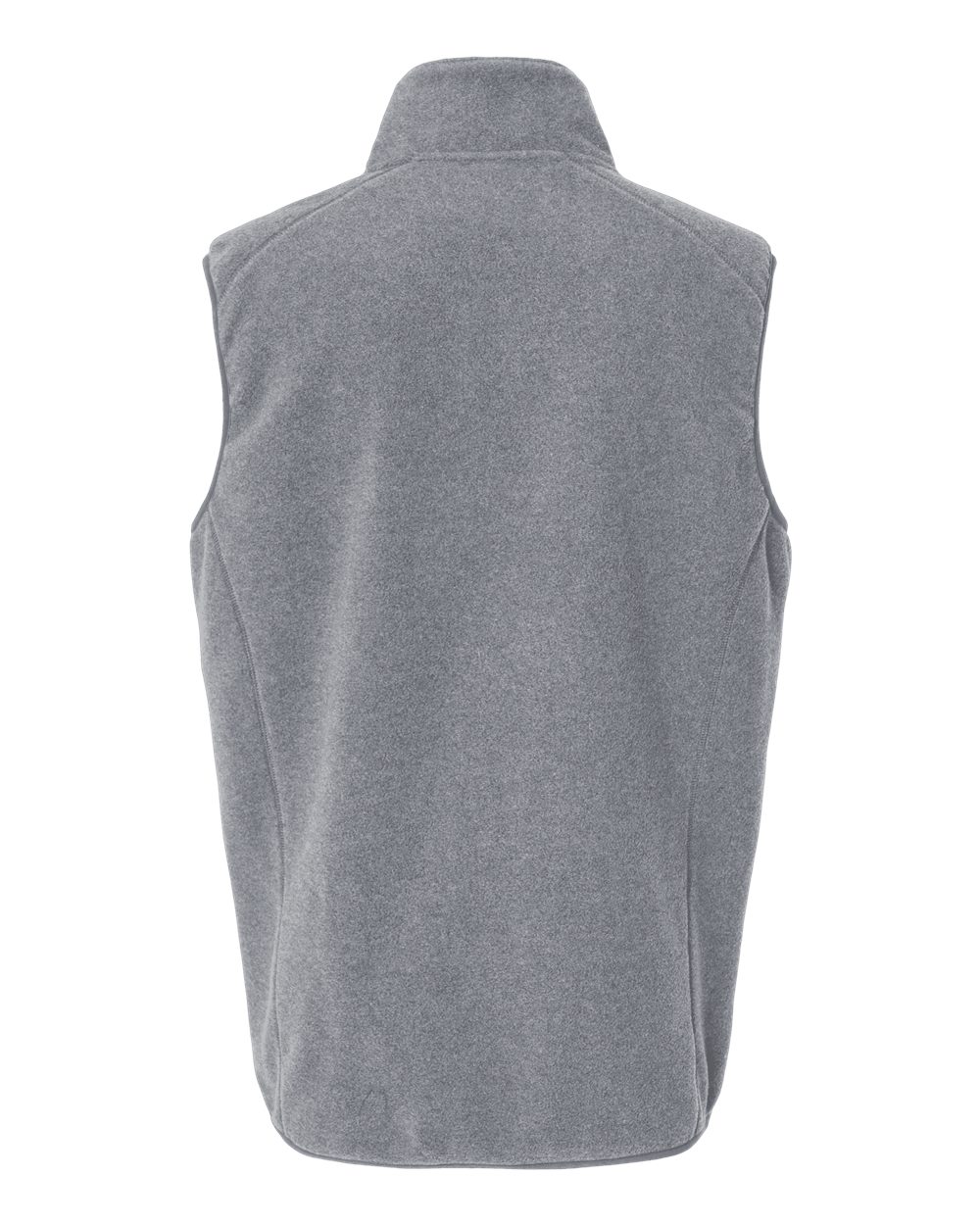Rear View of Heather Grey Polar Fleece Vest - 3012