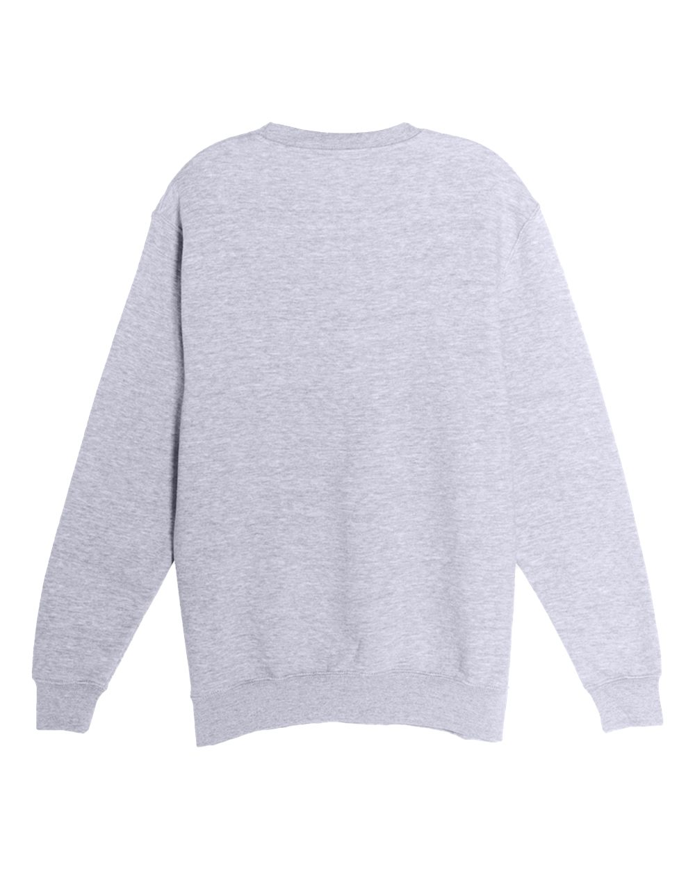 Rear View of Heather Grey Premium Crewneck Sweatshirt - LS14004