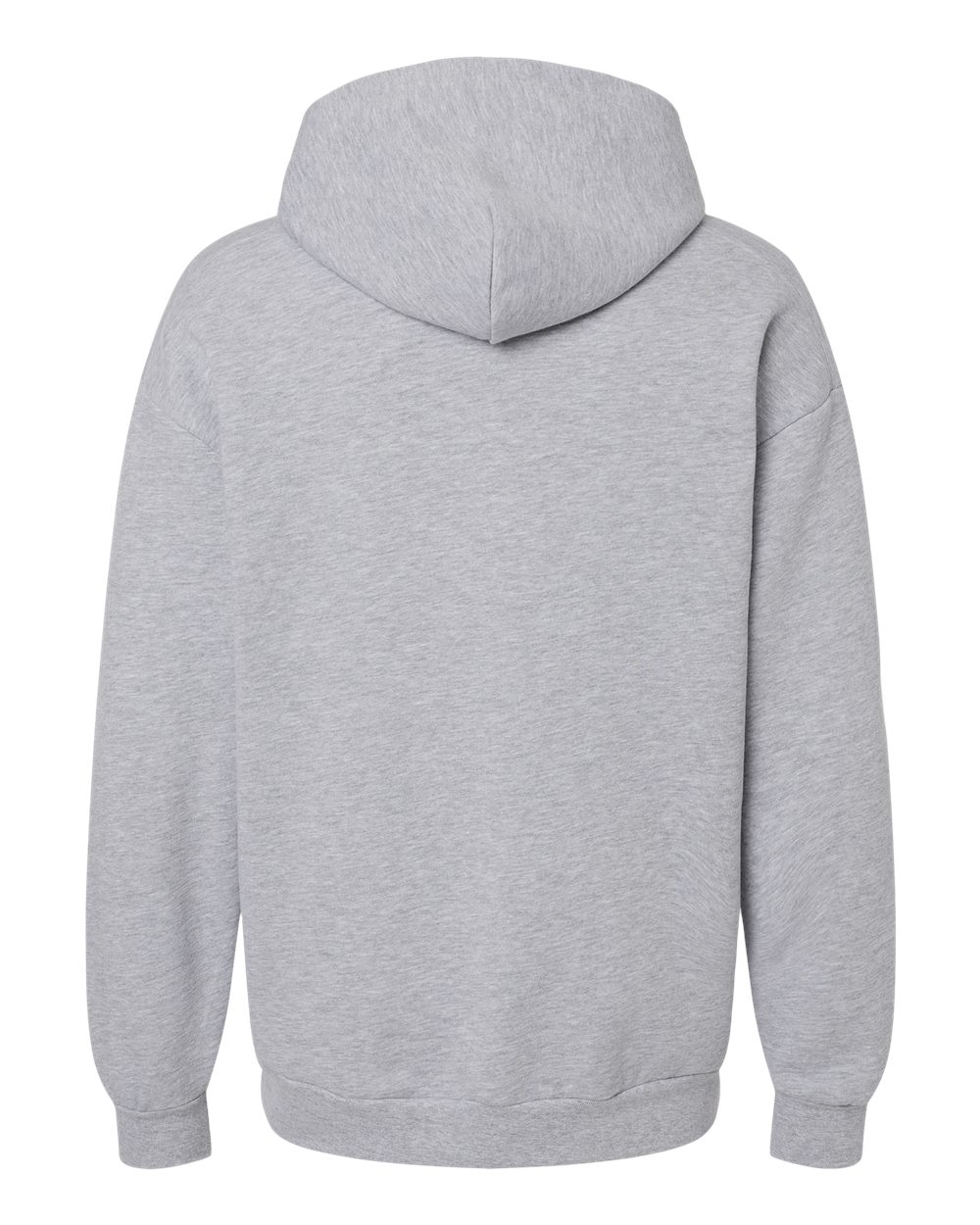 Rear View of Heather Grey ReFlex Fleece Hoodie - RF498