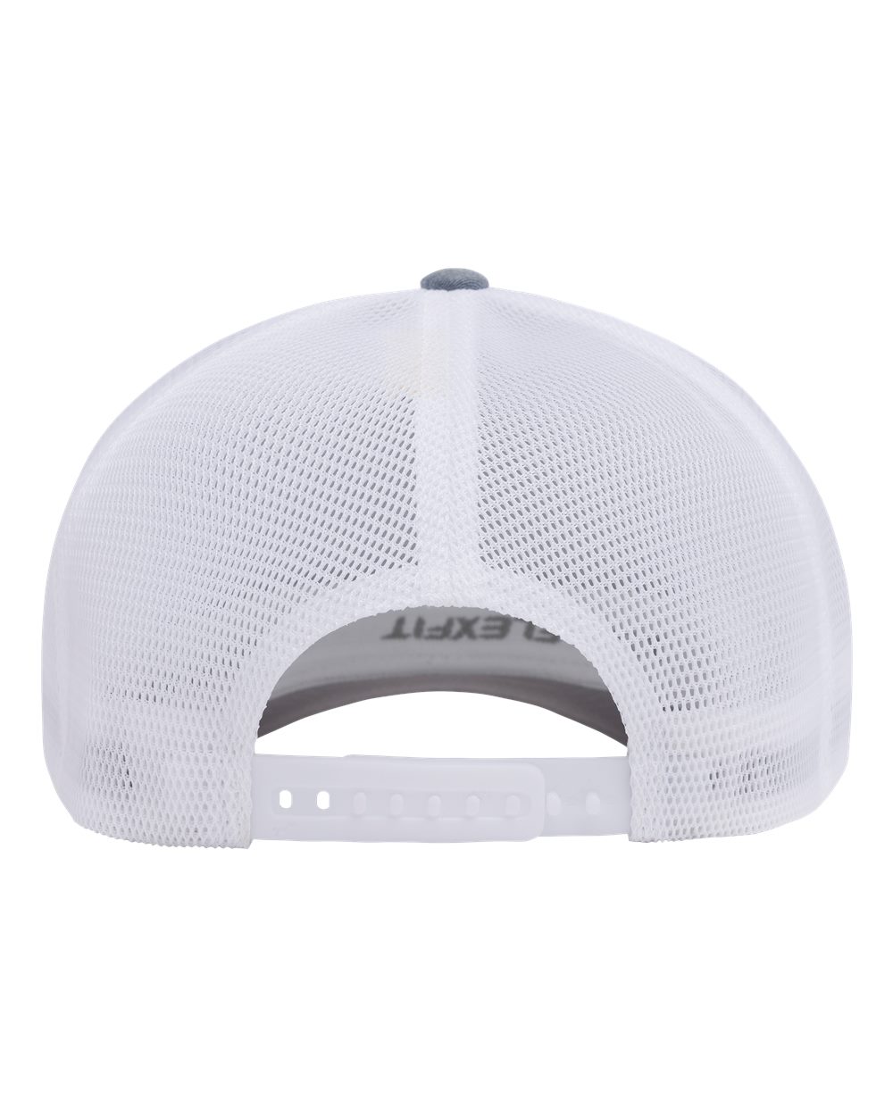 Rear View of Heather Grey/ White 110® Mesh-Back Cap - 110M