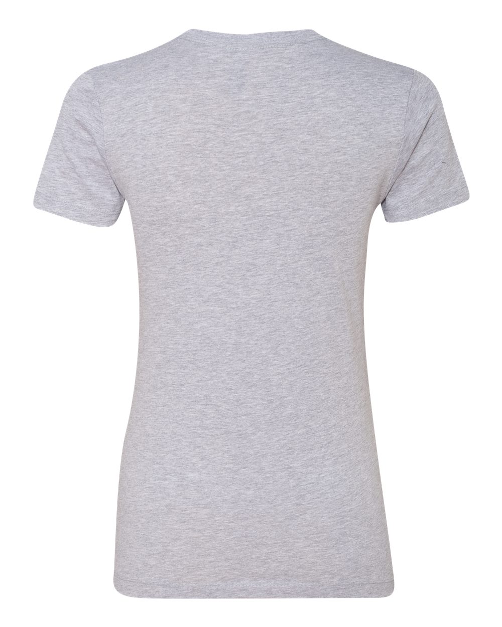 Rear View of Heather Grey Women’s Cotton T-Shirt - 3900