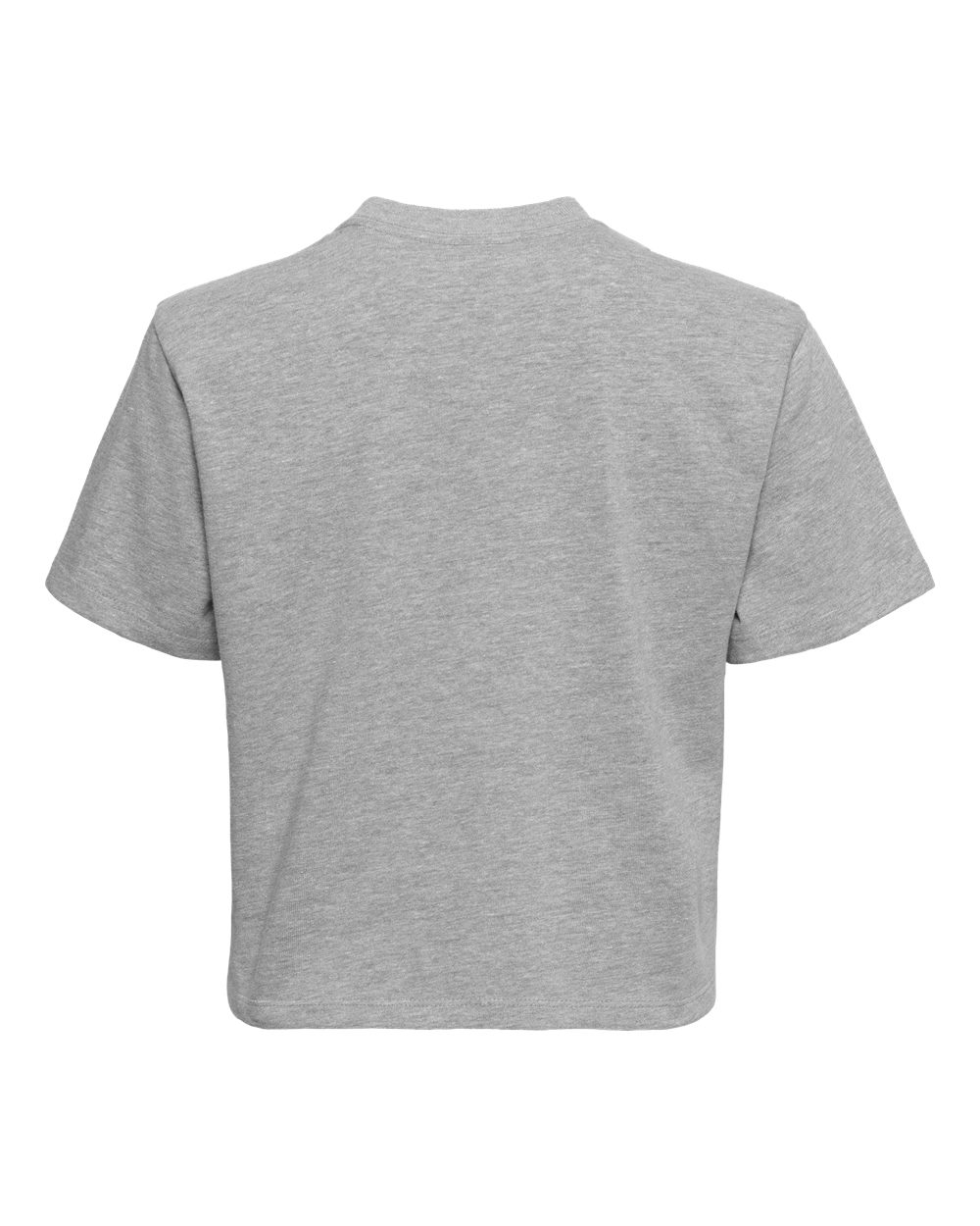 Rear View of Heather Grey Women's Heavyweight Boxy T-Shirt - 7610