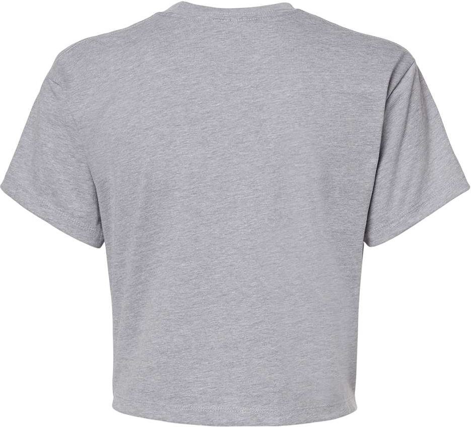 Rear View of Heather Grey Women's Ideal Crop Top - 1580