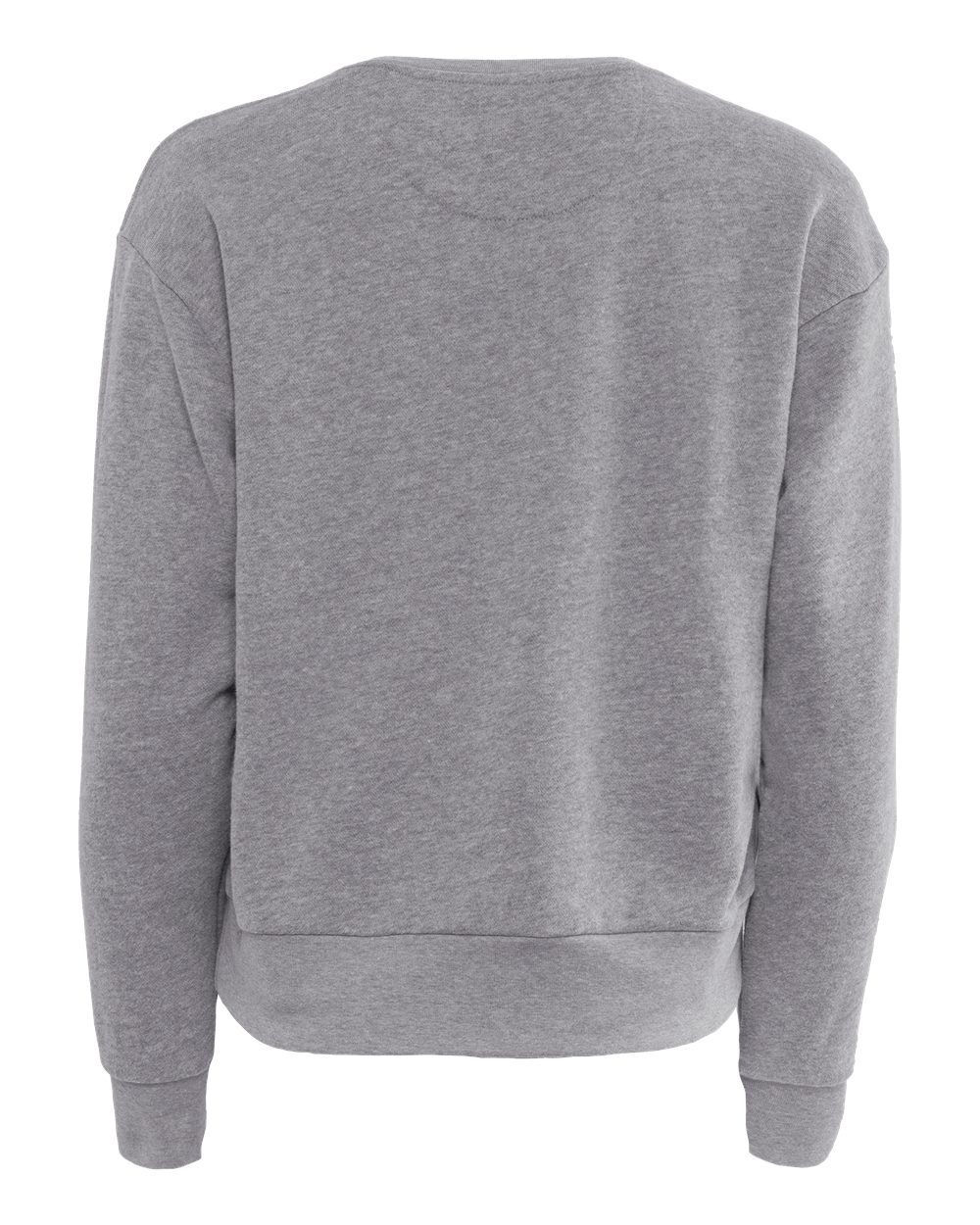 Rear View of Heather Grey Women's Laguna Sueded Sweatshirt - 9084