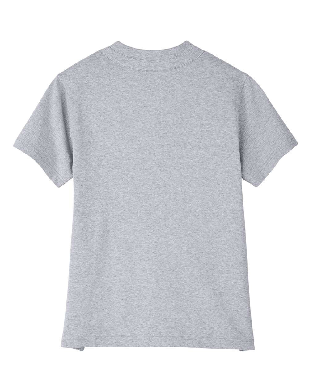 Rear View of Heather Grey Women's Lakeshore Stretch Cotton Performance Polo - UC105W