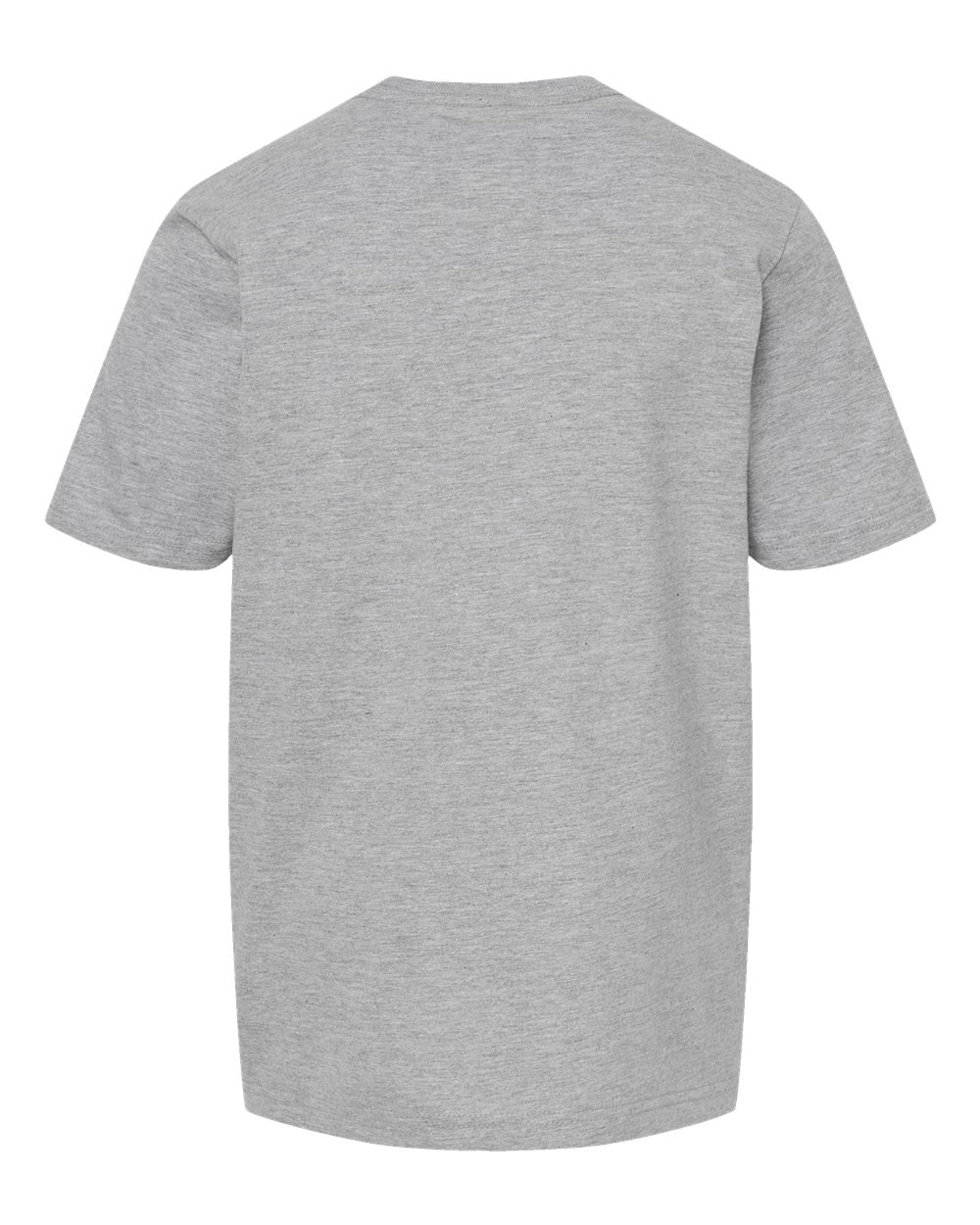 Rear View of Heather Grey Youth Heavyweight Jersey T-Shirt - 295