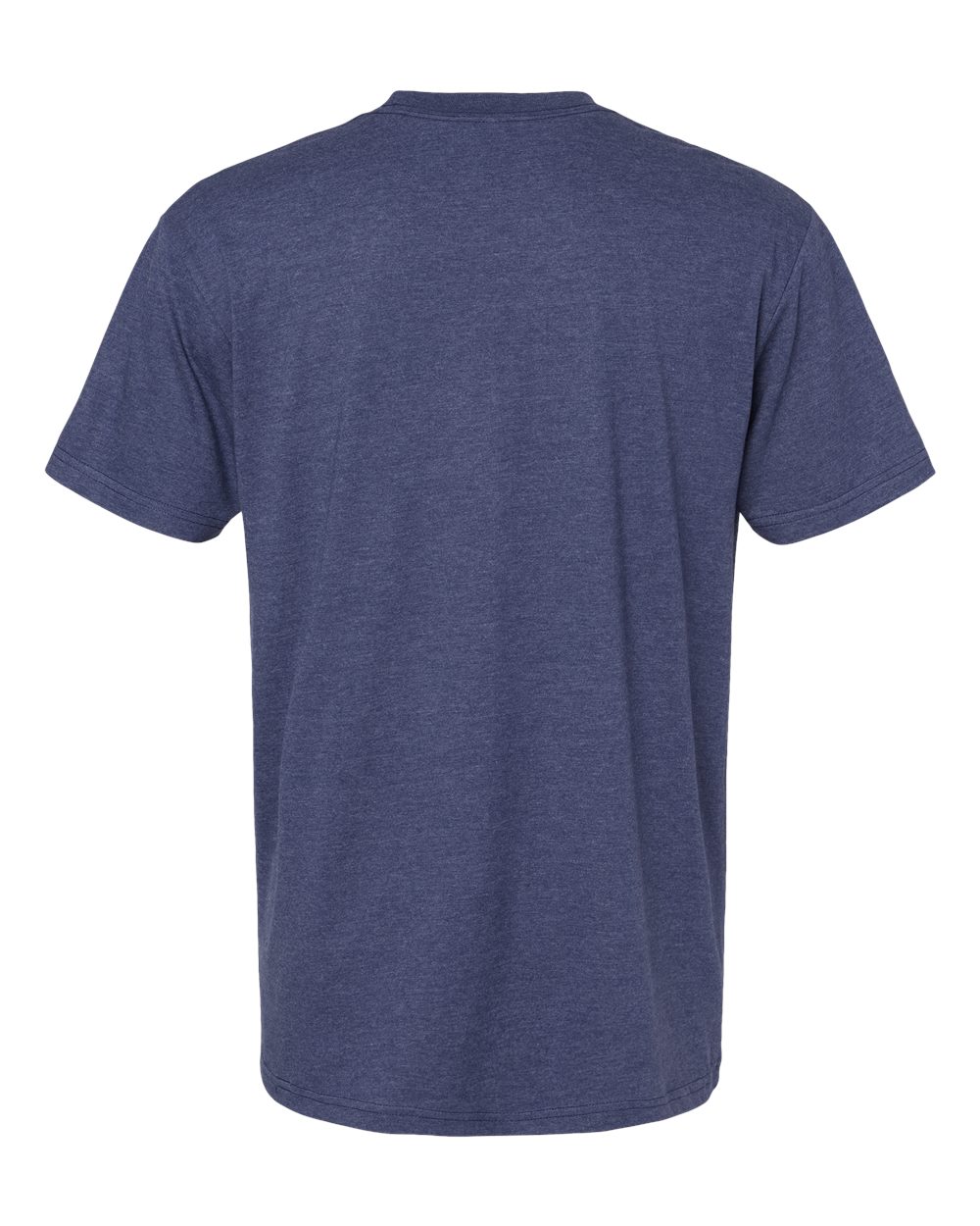 Rear View of Heather Indigo CVC Tee - 2001CVC