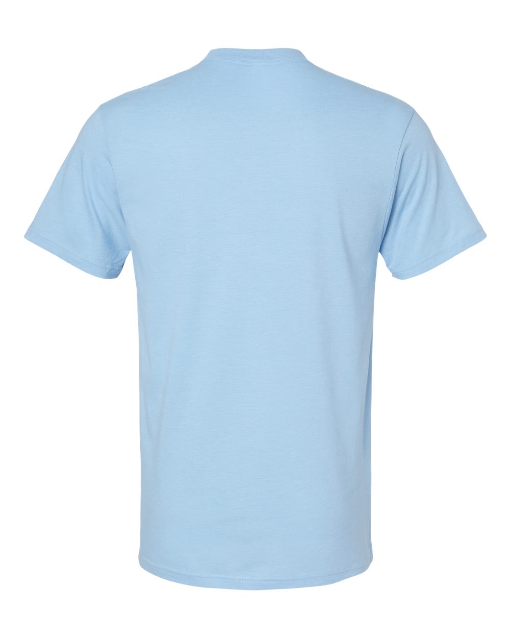 Rear View of Heather Light Blue CVC Tee - 2001CVC